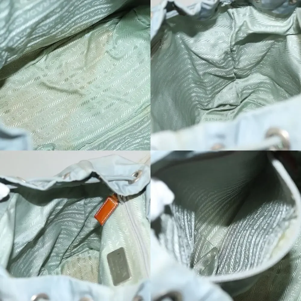 Prada Nylon Light Blue Silver Backpack